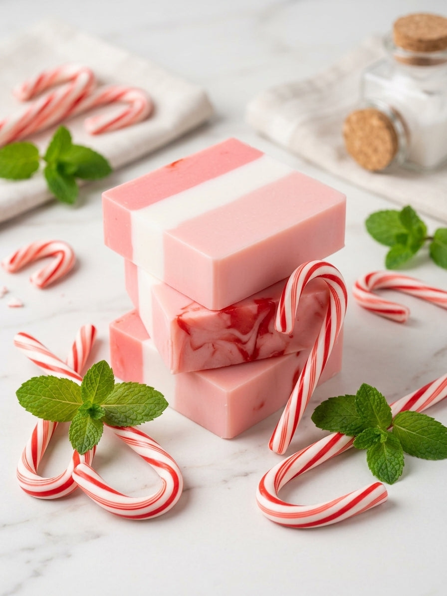 Candy Cane Soap Bar